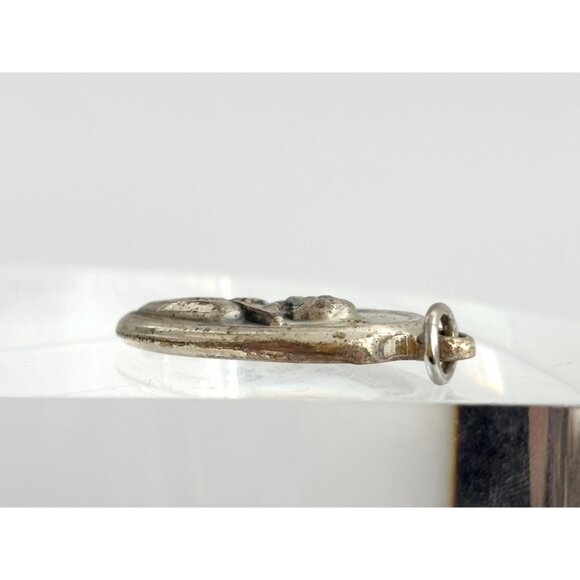 St. Francis Xavier Creed Religious Charm Sterling Silver 925 Vintage Pendant - Picture 7 of 7